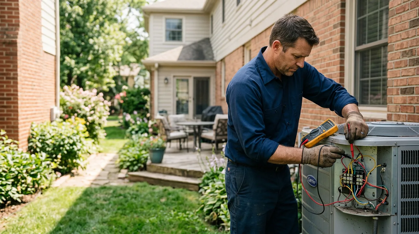 HVAC technician working near Warren, MA